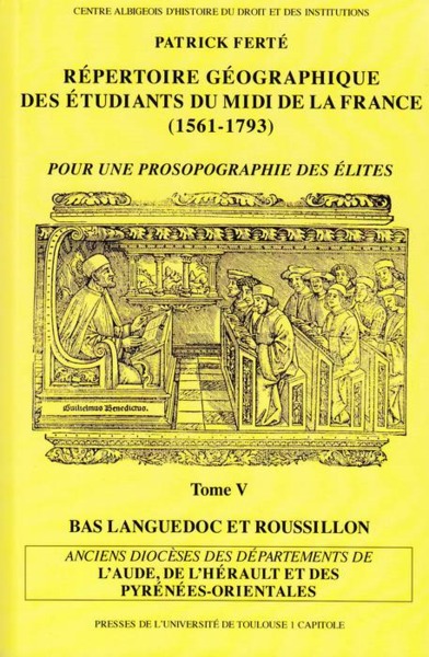 Picture of repertoire geographique des etudiants du midi de la france (1561-1793).  tome v