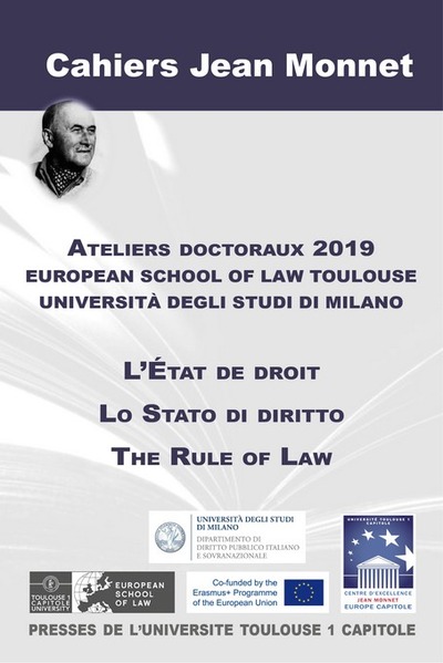 Picture of ACTES DES ATELIERS DOCTORAUX 2019 - L ETAT DE DROIT DE L UNIVERSITE