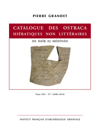 Picture of Catalogue des ostraca hiératiques non littéraires de Deîr el-Médînéh