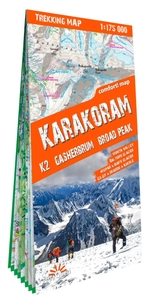 Image de Karakoram K2, Gasherbrum, Broad Peak 1/175 000 (carte grand format laminée trekking tQ) - Anglais
