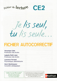 Image de Je lis seul, tu lis seule - Autocorrectif - CE2