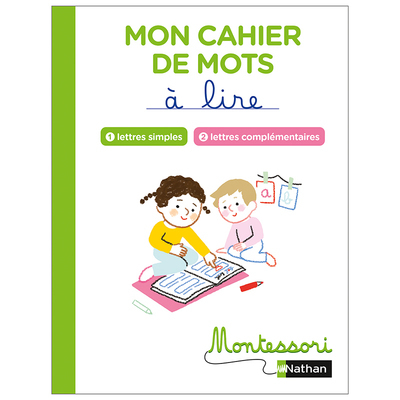 Picture of Montessori par Nathan - Mon cahier de mots à lire - Lettres simples et complémentaires