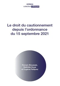 Picture of Le droit du cautionnement depuis l'ordonnance du 15 septembre 2021