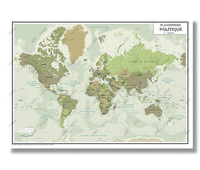 Image de Mappemonde - Modèle Green - Poster Plastifié A0