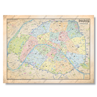 Image de Plan de Paris - Modèle Vintage - Affiche 60x80cm