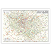 Image de Carte Routière de la Région Île-de-France - Poster Plastifié 120x85cm