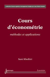 Image de Cours d'économétrie : méthodes et applications