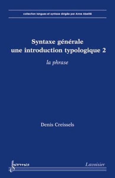 Image de Syntaxe générale, une introduction typologique 2 : la phrase