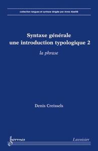 Image de Syntaxe générale, une introduction typologique 2 : la phrase