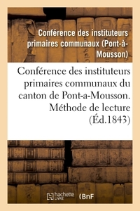 Image de Conférence des instituteurs primaires communaux du canton de Pont-a-Mousson. Méthode de lecture
