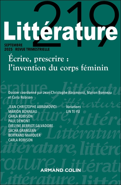 Picture of Littérature Nº219 3/2025