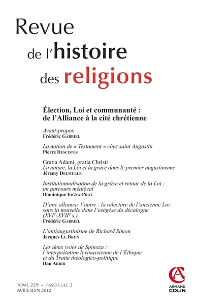 Image de Revue de l'histoire des religions - Tome 229 (2/2012)