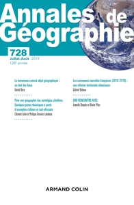 Picture of Annales de géographie - N°728 4 2019 Varia