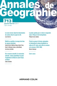Picture of Annales de géographie n° 713 (1/2017) Varia