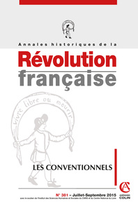 Picture of Annales historiques de la Révolution française nº 381 (3/2015) Les conventionnels