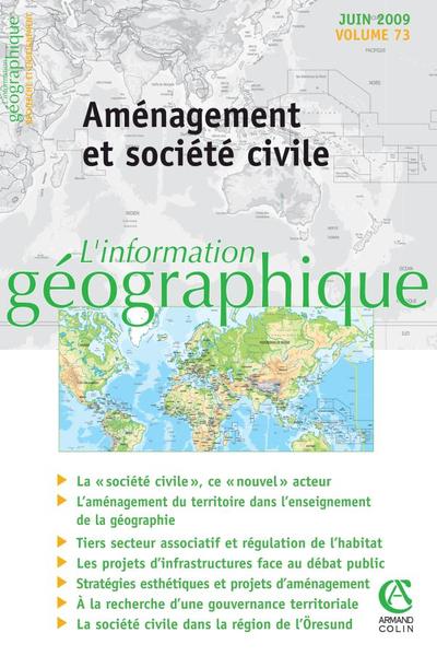 Image de L'information géographique - Vol. 73 (2/2009) Aménagement et société civile