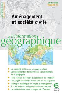 Image de L'information géographique - Vol. 73 (2/2009) Aménagement et société civile