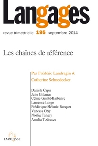 Image de Langages n° 195 (3/2014) Les chaînes de référence