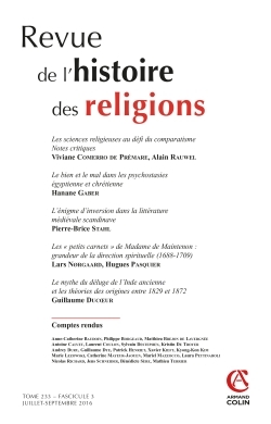 Image de Revue de l'histoire des religions (3/2016) Varia