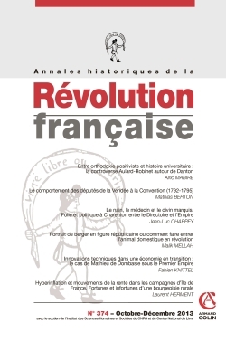 Picture of Annales historiques de la Révolution française n° 374 (4/2013)