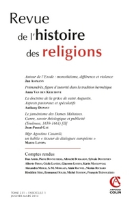 Image de Revue de l'histoire des religions - Tome 231 (1/2014) Varia