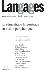 Image de Langages n° 201 (1/2016) La sémantique linguistique en vision périphérique
