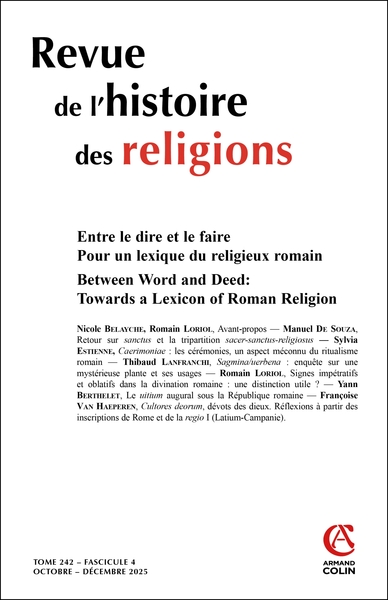 Image de Revue de l'histoire des religions - Nº4/2025