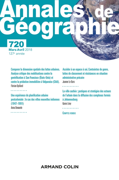 Picture of Annales de géographie - N°720 2/2018