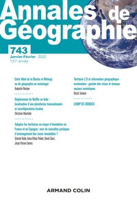 Picture of Annales de géographie - N° 743 1/2022 Varia