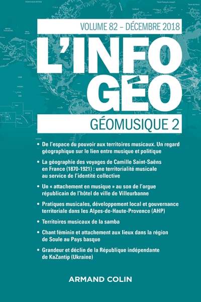 Picture of L'Information géographique (4/2018) Géomusique 2