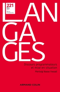 Image de Langages Nº 221 1/2021 Discours programmateurs et mise en situation