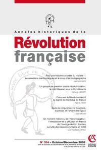 Picture of Annales historiques de la Révolution française n° 354 (4/2008)
