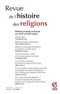 Image de Revue de l'histoire des religions - Tome 226 (1/2009)