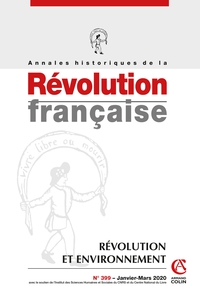 Picture of Annales historiques de la Révolution française Nº399 1/2020 Révolution et environnement