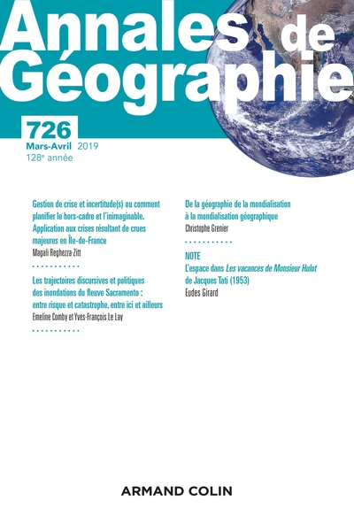 Picture of Annales de géographie - N°726 2 2019 Varia