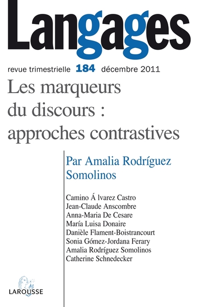 Image de Langages n° 184 (4/2011) Les marqueurs du discours : approches contrastives