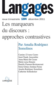 Image de Langages n° 184 (4/2011) Les marqueurs du discours : approches contrastives
