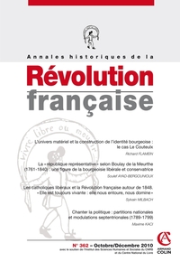 Picture of Annales historiques de la Révolution française n° 362 (4/2010)