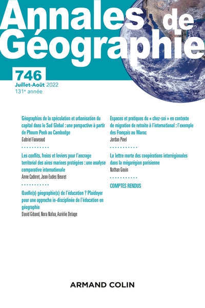 Picture of Annales de géographie - N° 746 4/2022