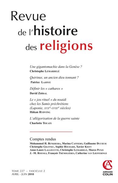 Picture of Revue de l'histoire des religions - Tome 227 (2/2010)