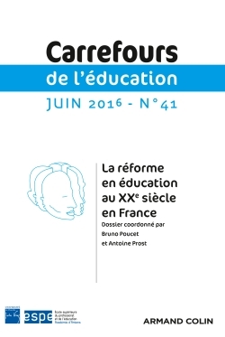 Image de Carrefours de l'éducation n° 41 (1/2016) La réforme en éducation au XXe siècle en France