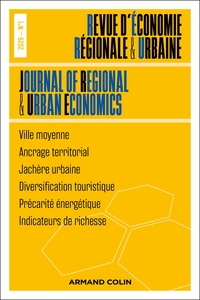 Image de Revue d'économie régionale et urbaine Nº1/2026