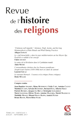 Image de Revue de l'histoire des religions  (3/2017) Varia