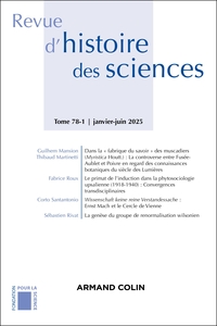 Image de Revue d'histoire des sciences 78-1 1/2025