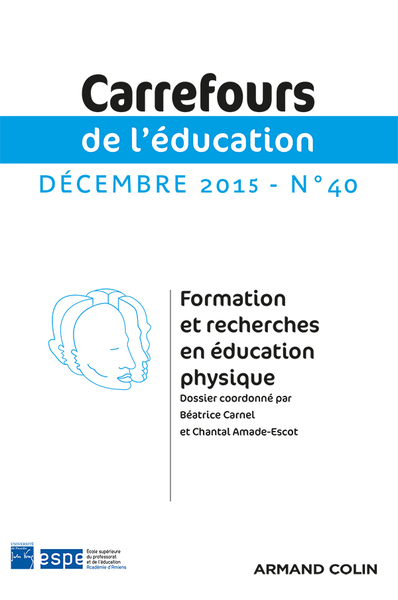 Image de Carrefours de l'éducation n° 40 (2/2015) Formation et recherches en éducation physique