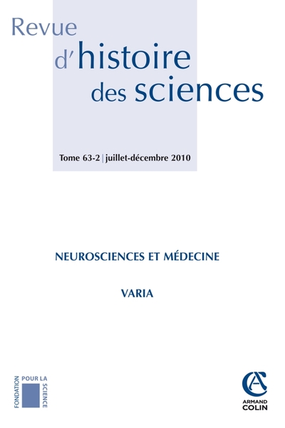 Image de Revue d'histoire des sciences - Tome 63 (2/2010)