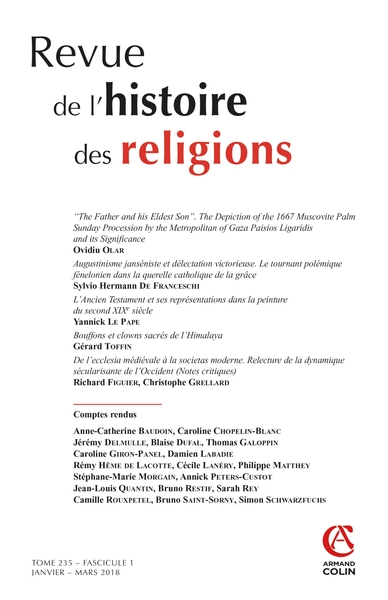 Image de Revue de l'histoire des religions  (1/2018) Varia