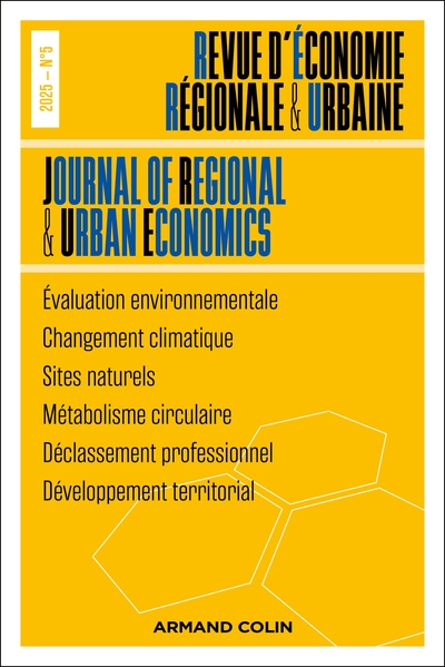Image de Revue d'économie régionale et urbaine Nº5/2025
