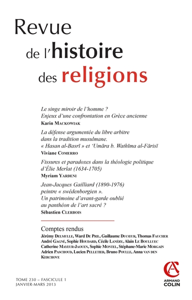 Image de Revue de l'histoire des religions - Tome 230 (1/2013)