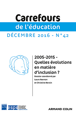 Image de Carrefours de l'éducation n° 42 (2/2016) 2005-2015 - Quelles évolutions en matière d'inclusion ?